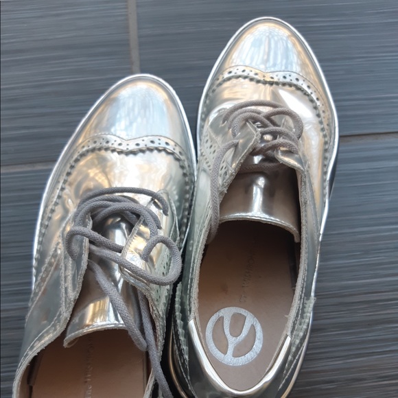 The Wishbone mirror leather oxford platform - Picture 3 of 4